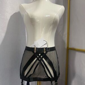 Bluebella Sawyer Suspender Skirt Black